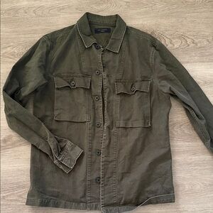 AllSaints Olive Green Military Field Jacket